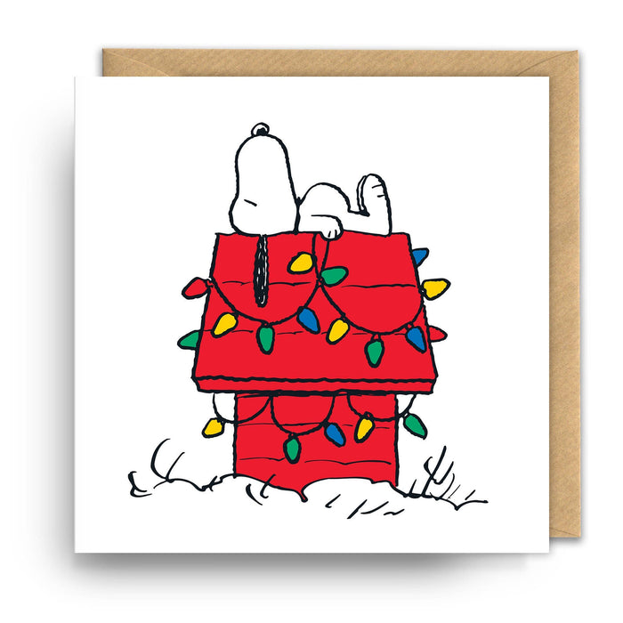 Peanuts | Weihnachtskarte - Snoopy Lichterkette