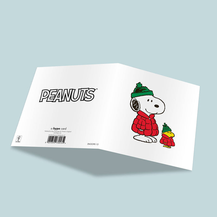 Peanuts | Weihnachtskarte - Snoopy Mantelfreunde