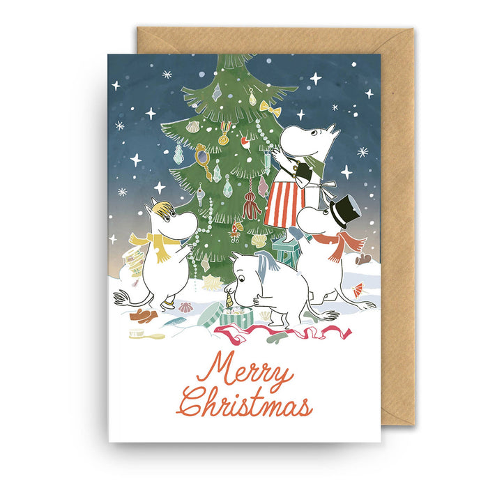Moomin | Weihnachtskarte - Baumschmücken